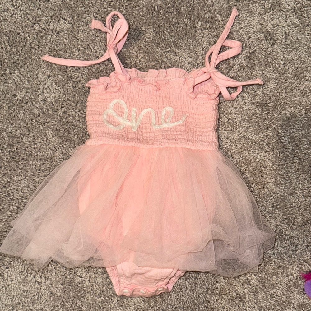Pink Tulle Baby Romper